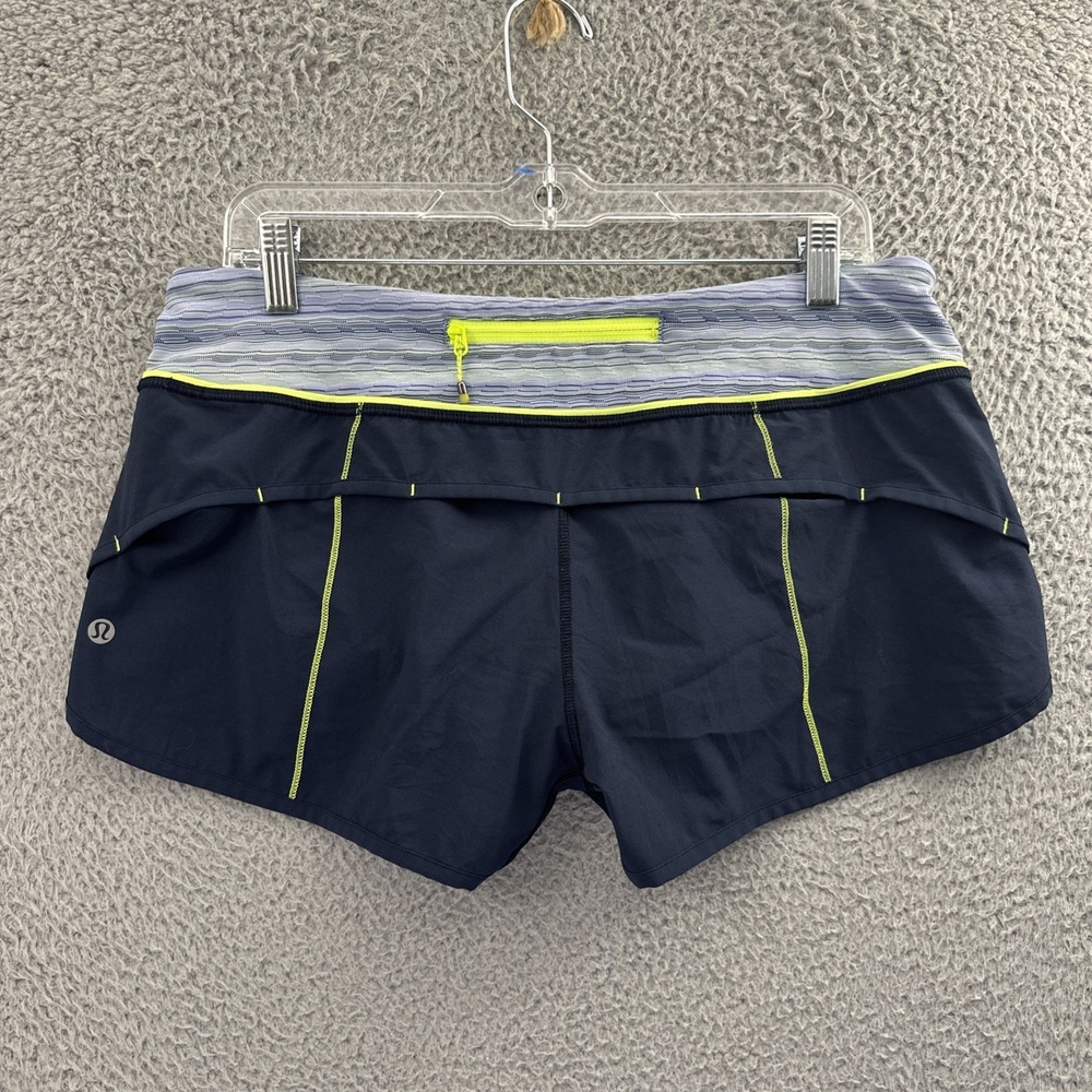 Lululemon Speed Shorts Low Rise 2.5" Inkwell Navy Blue Athletic Running Women 8